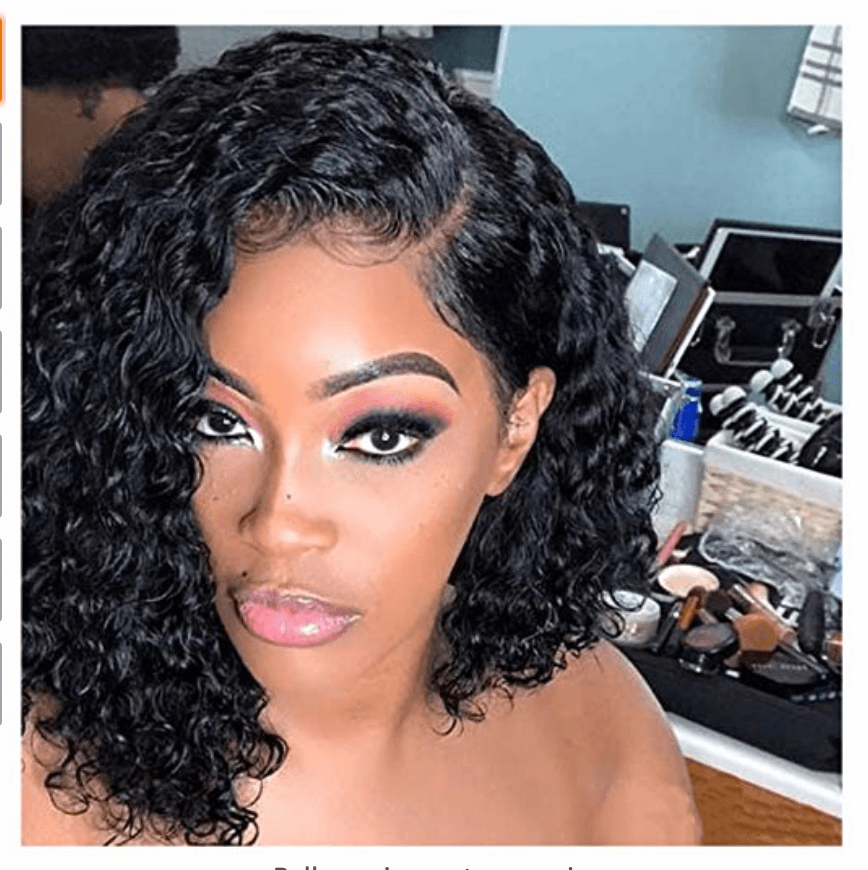 Mink Hair 10 Inch Short Curly Lace Front Wigs 